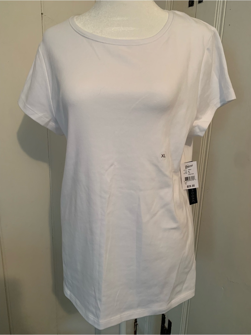 Preswick & Moore White Short Sleeve Crewneck Tee